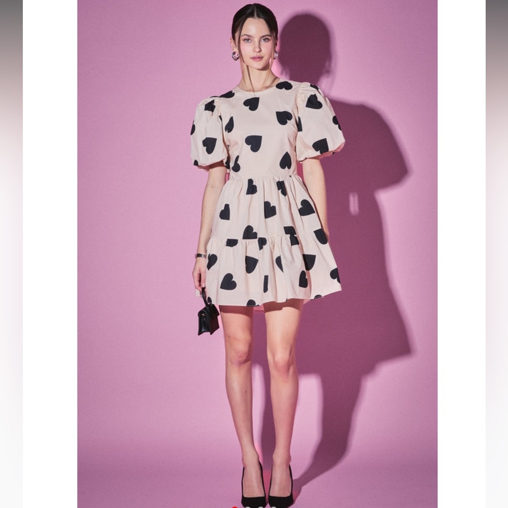 English Factory Heart Shape Cut Out Mini Dress - Picture 5 of 7
